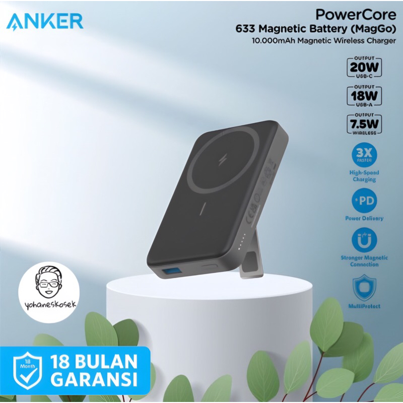 Jual Anker Wireless Powerbank Powercore Magnetic 5000mAh 12W Magsafe ...