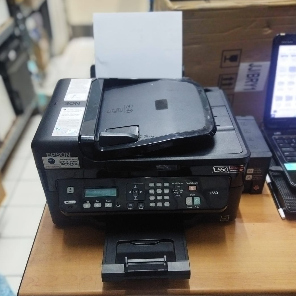 Jual Printer Epson L550 fotocopy scan f4 a4 + tinta 100 ml 4 warna
