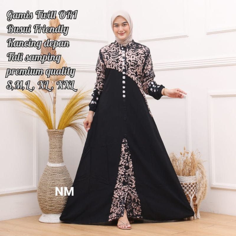 Jual Gamis Twill Ori Terbaru Full Kancing Busui Friendly Shopee Indonesia