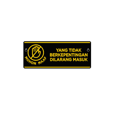 Jual Papan Akrilik Tulisan Mohon Maaf Dilarang Masuk Sign Label Acrylic
