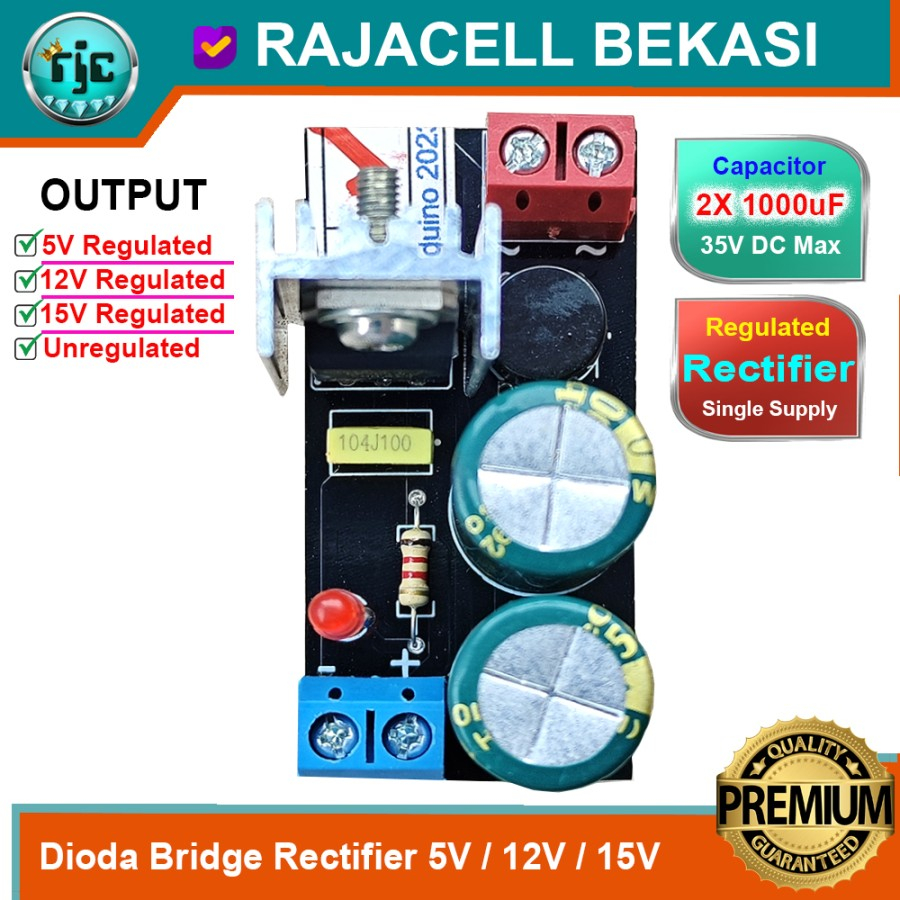 Jual DC Rectifier AC-DC 12V 15V Penyearah Tegangan DC Power Supply ...