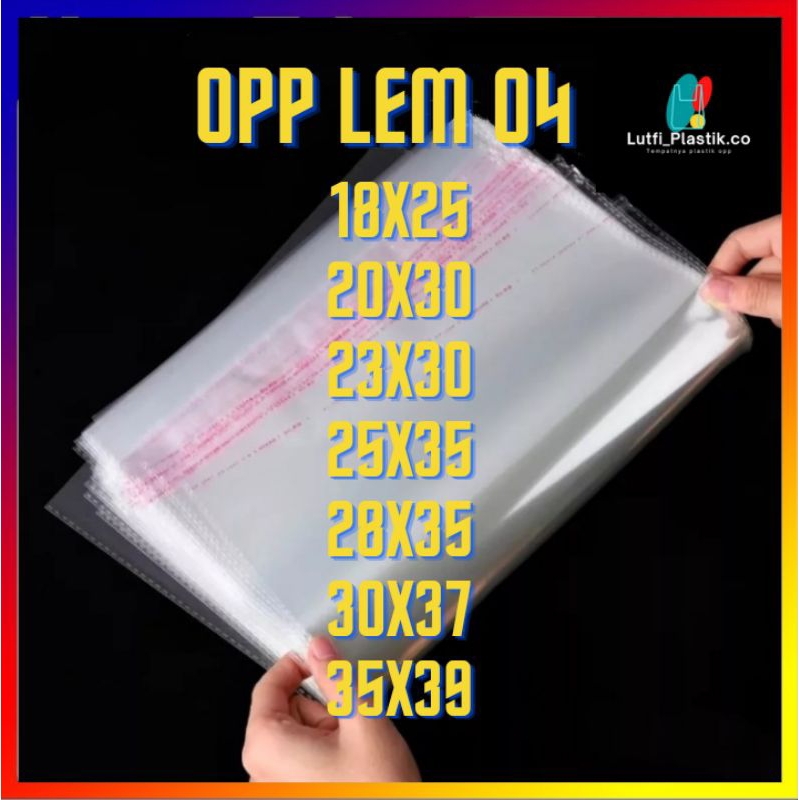 Jual ( HARGA PROMO!!)PLASTIK OPP LEM SEAL KETEBALAN 03 & 04 - ISI 100 ...