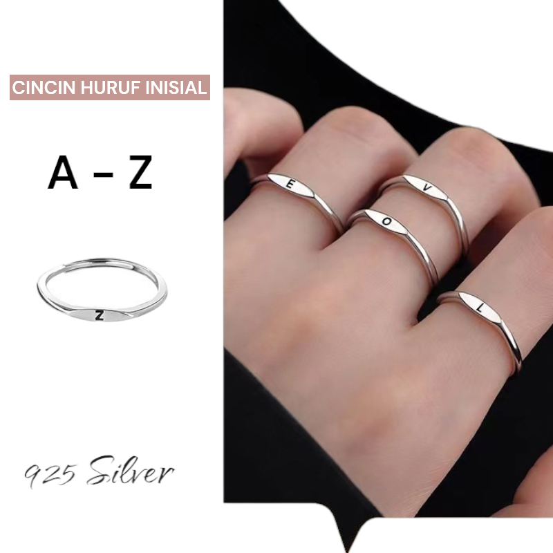 Jual EMLYS.studio - CINCIN ABJAD KECIL INISIAL HURUF A-Z 925 STERLING ...