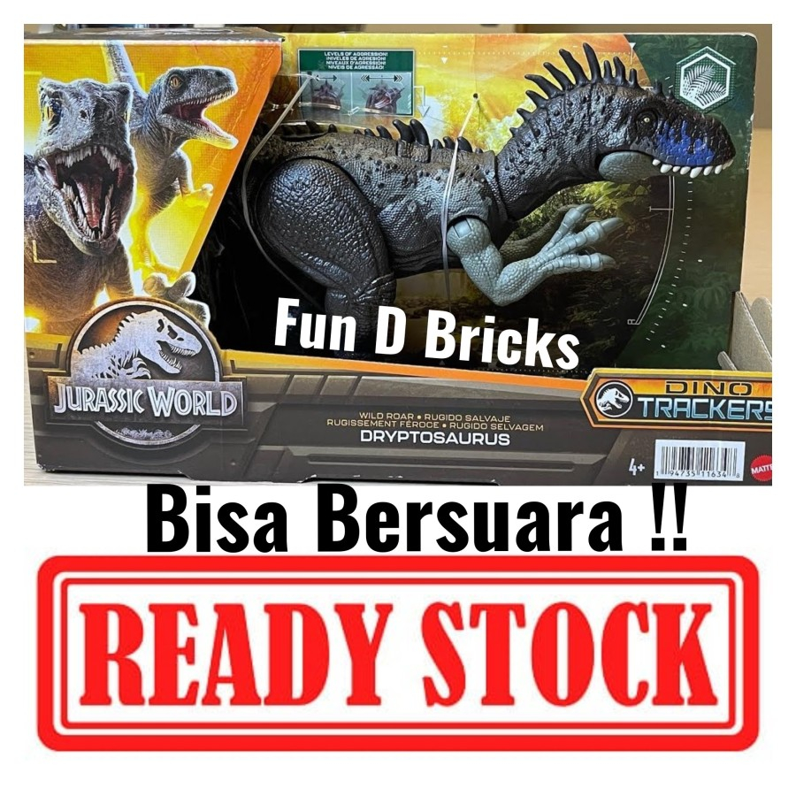 Jual Mattel Jurassic World Dino Trackers Wild Roar Dryptosaurus Original Shopee Indonesia 1287