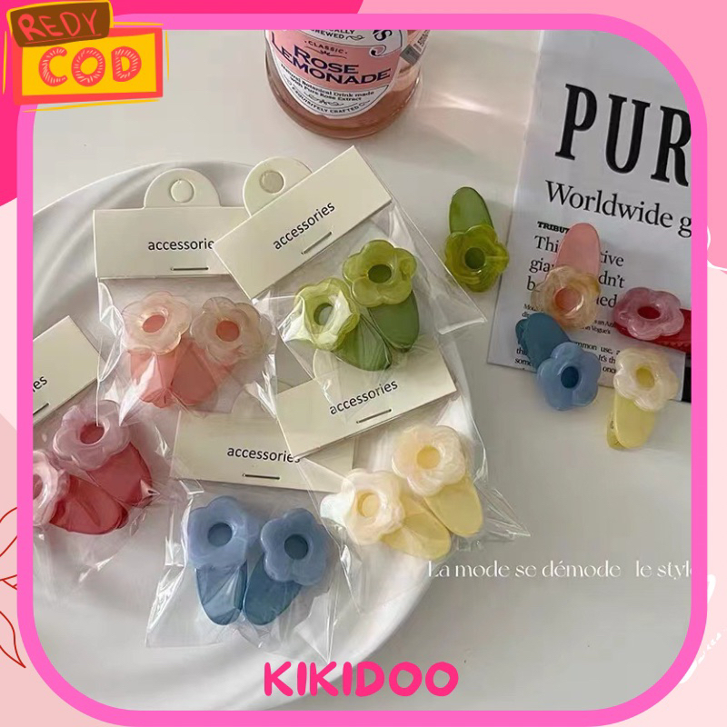 Jual Kikidoo 2 pcs Korean Hair Pin Jepit Poni Anak Candy Color Bunga ...
