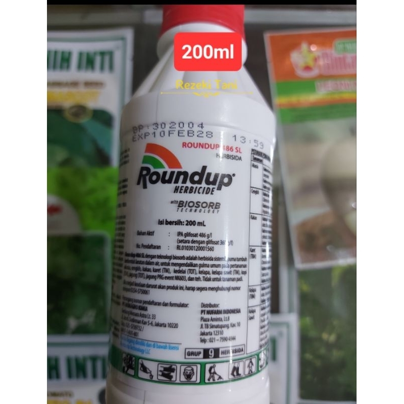 Jual Herbisida Racun Pembasmi Rumput Round Up 486SL 200ml | Shopee ...