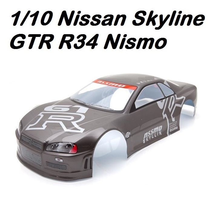 Jual Body Shell Nissan Skyline GTR R34 Nismo 1/10 Rc Drift hsp hpi ...