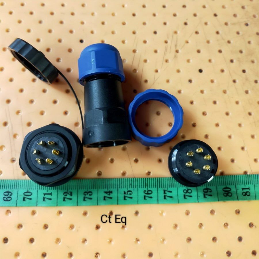 Jual Konektor SP20 6 Pin Plug n Socket IP68 Panel Mount konektor Steker ...
