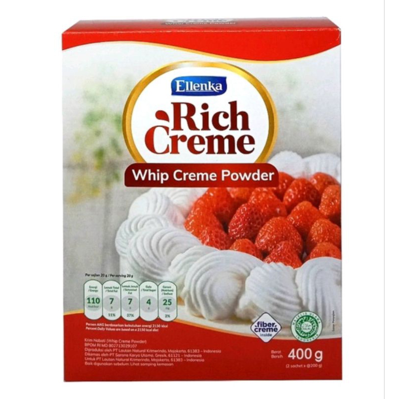 Jual Ellenka Rich Creme Whip Creme Powder 400gr / Ellenka Rich Creme ...