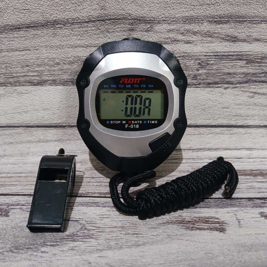 Jual Stopwatch Chronograph Flott f018 Free Peluit | Shopee Indonesia
