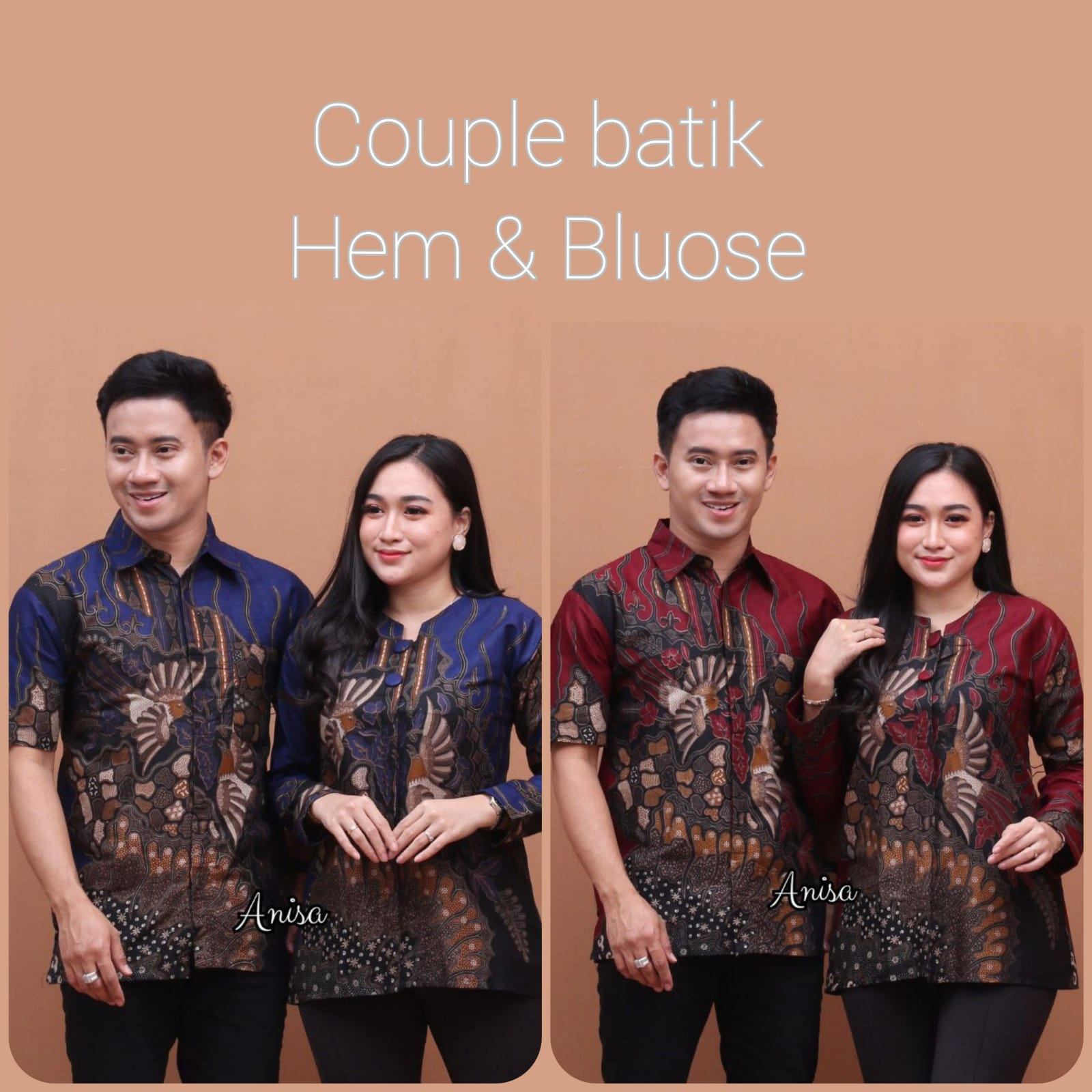 Jual Maura Couple Sania Ruffle Batik Couple Ori Ndoro Jowi Batik