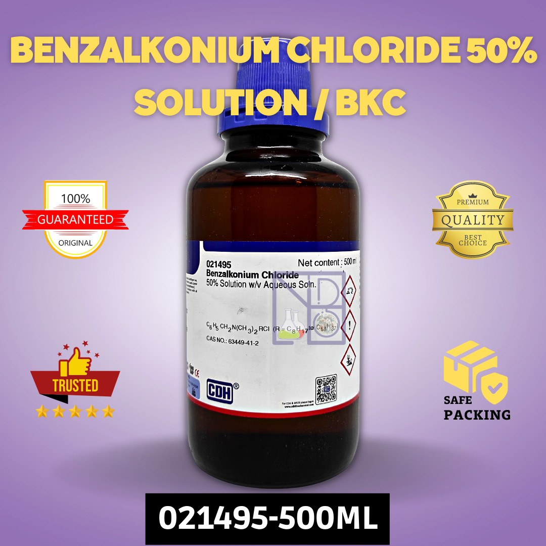 Jual Benzalkonium Chloride 50 Solution Bkc C6h5ch2nch32rcl 500 Ml Shopee Indonesia 8474