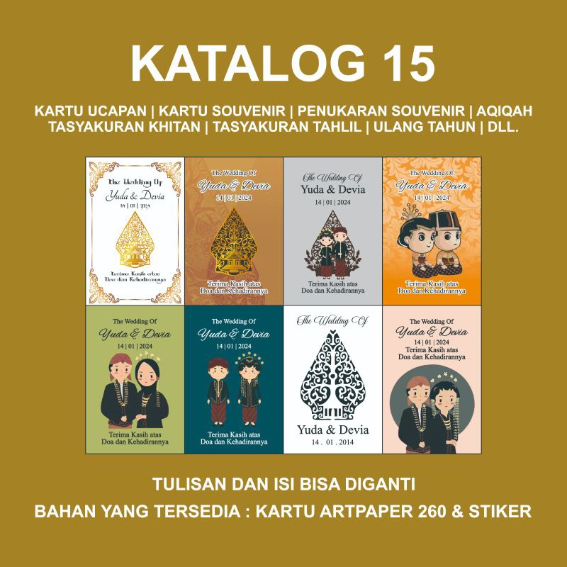 Jual KATALOG 15 | KARTU UCAPAN JAWA MURAH &amp; CEPAT FREE PLONG ...