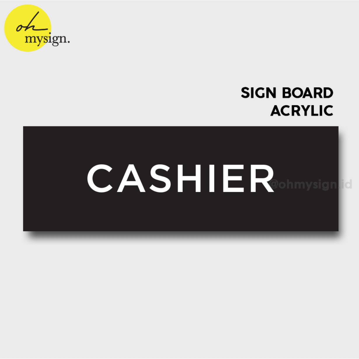 Jual Sign Board Kasir Signage Cashier Papan Akrilik Cashier Sign Acrylic Print Penanda 8496