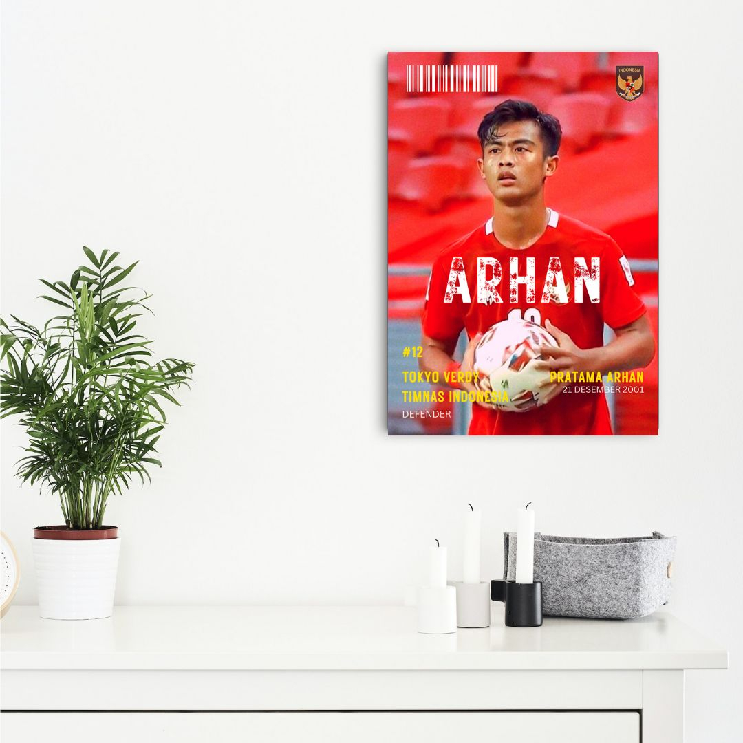 Jual Poster Pratama Arhan Timnas Indonesia - Poster Bola Wall Decor