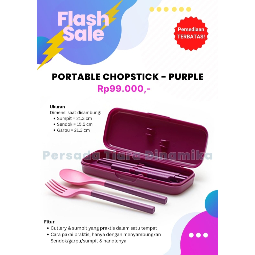Jual TUPPERWARE PORTABLE CHOPSTICK - WADAH PENYIMPANAN ALAT MAKAN ...