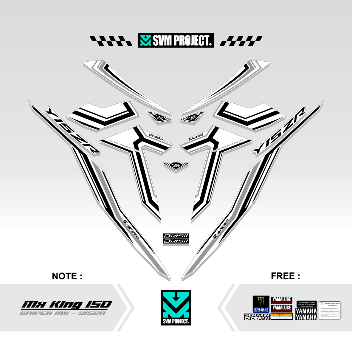 Jual STRIPING MX KING 150 MOTIF 16 / YAMAHA SNIPER 150 MXi / STICKER