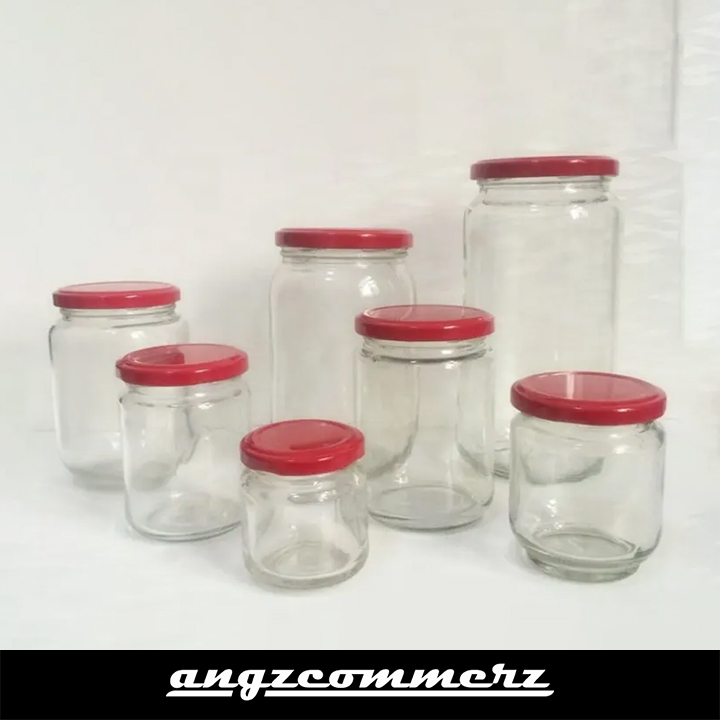 Jual Toples Kaca Beling Snack Glass Jar Makanan Camilan Tutup Merah