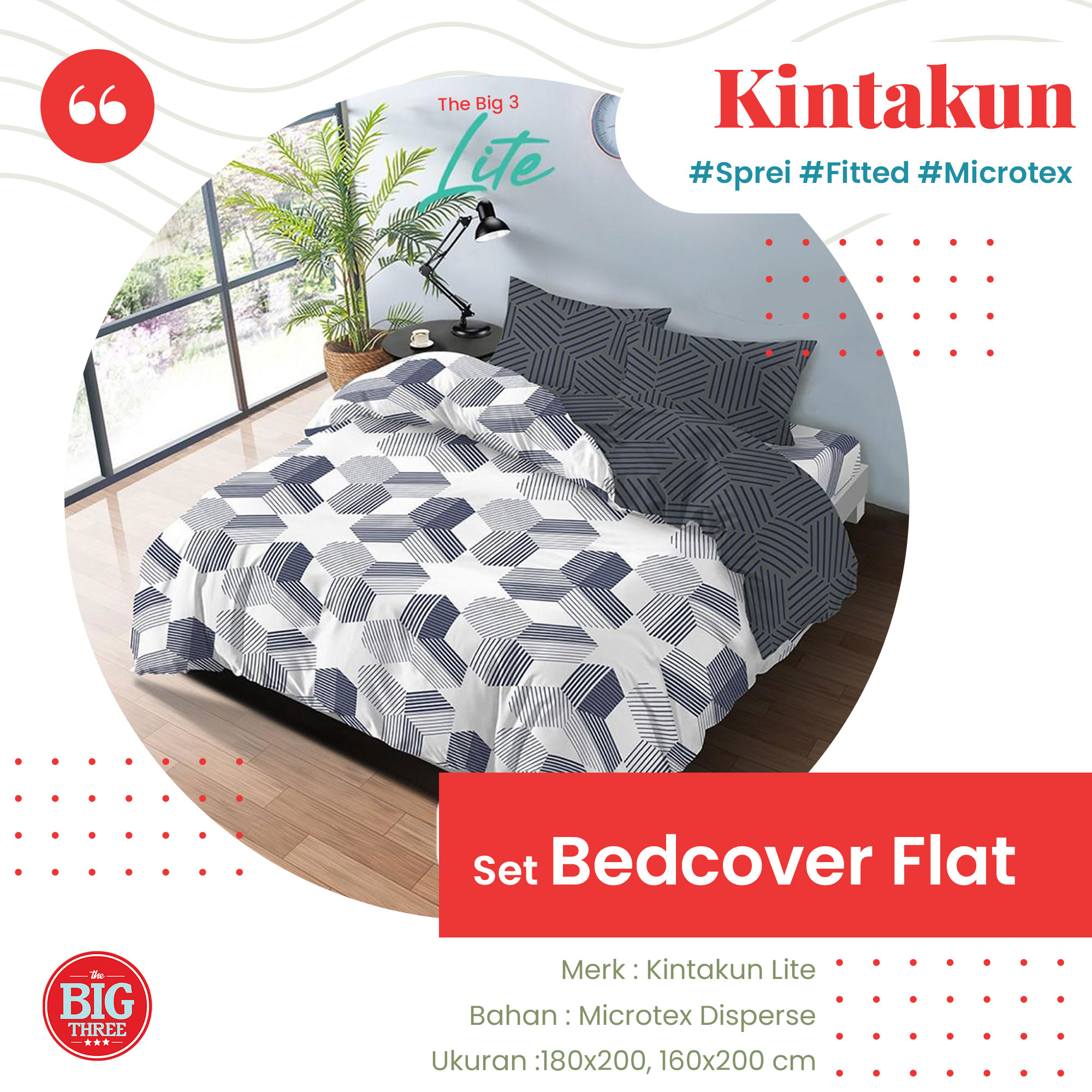 Jual Kintakun Lite Bedcover + Sprei 180x200 / 160x200 motif Marcatore