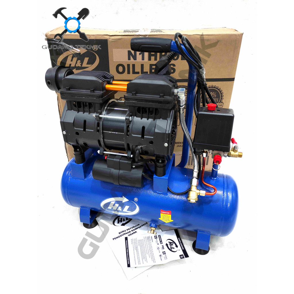 Jual Kompresor Angin 9L OILESS Listrik 1HP N1HP HNL HL H&L / Air ...