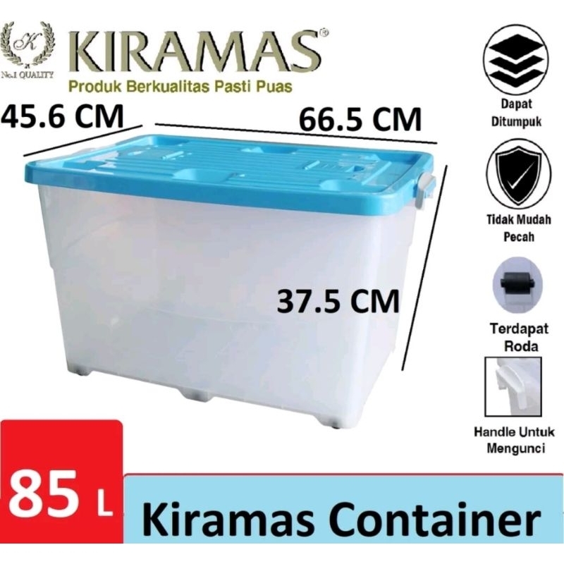 Jual BOX CONTAINER merek KIRAMAS 85 LITER / Box penyimpanan / kontainer ...
