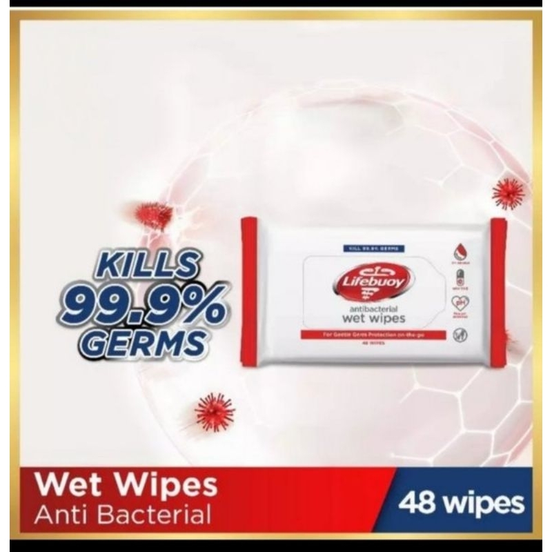 Jual LIFEBUOY Wet Wipes Antibacterial isi 48 set (Tisu Basah) Shopee