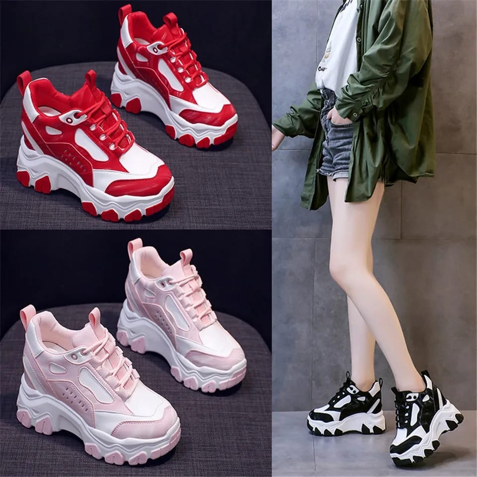 Jual Sepatu Sneakers Sol Tinggi Model Korea | Shopee Indonesia