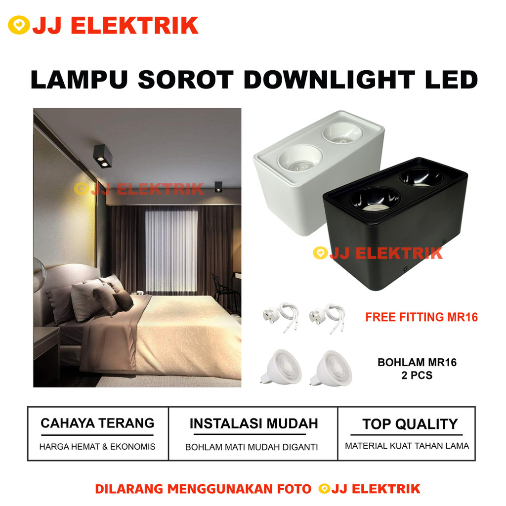 Jual Lampu Sorot Plafon LED 2 X 3 Watt 5 Watt 7 Watt Downlight Outbow 2 ...