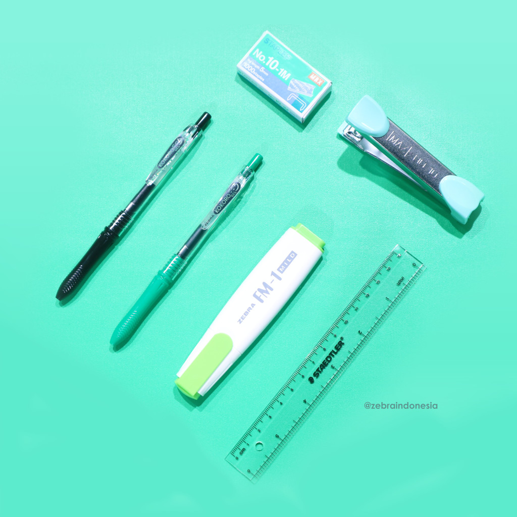 Jual ZEBRA Paket Alat Tulis 6 Kokoro Pulpen Gel Stationery Highlighter Staples Gel Pen Color