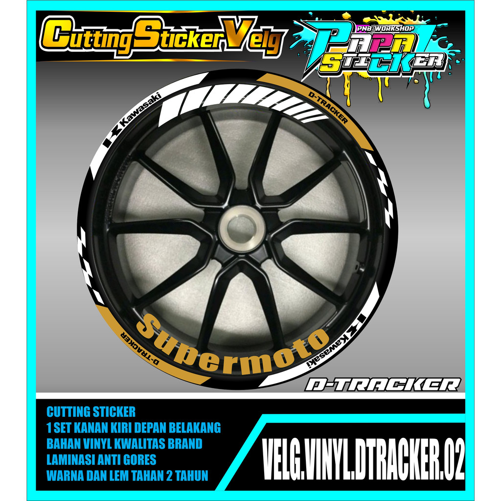 Jual STIKER VINYL VELG DTRACKER CUTTING STICKER VELG DTRACKER CUTTING ...