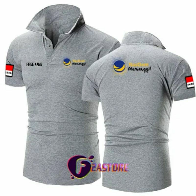 Jual KAOS BERKERAH MODEL POLO-PARTAI NASDEM INDONESIA-BAJU TANGAN