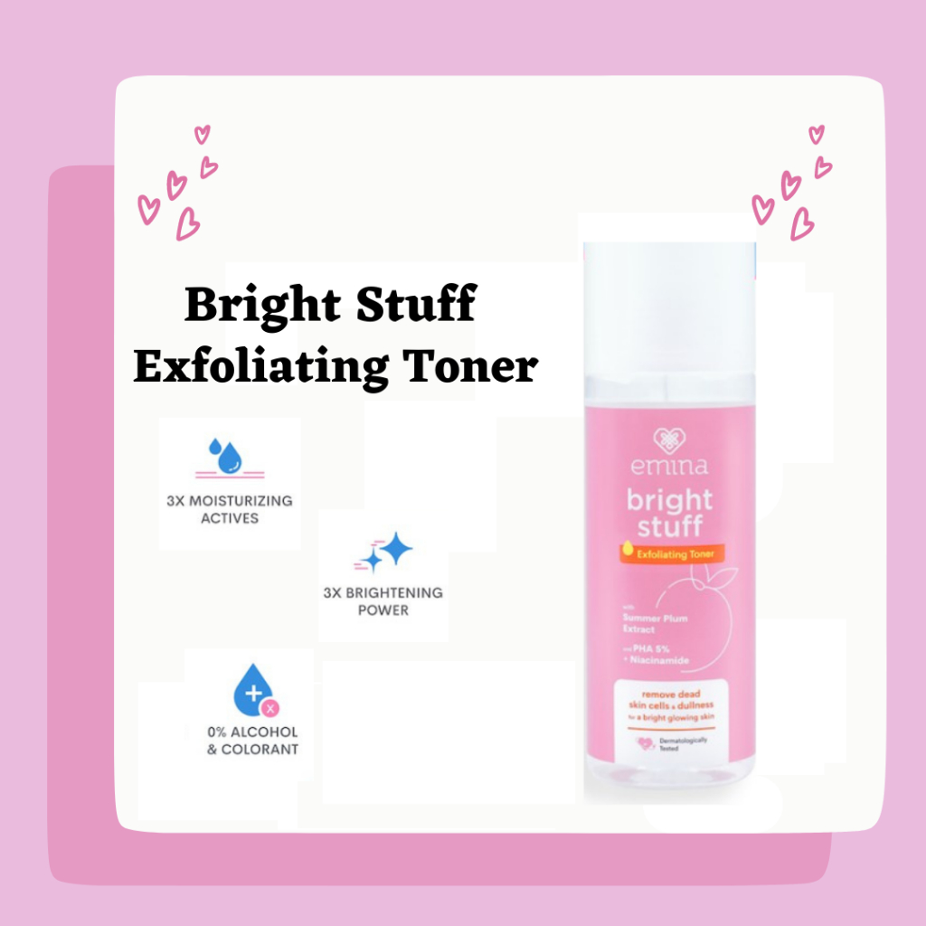 Jual Emina Bright Stuff Exfoliating Toner 100 ml Shopee Indonesia