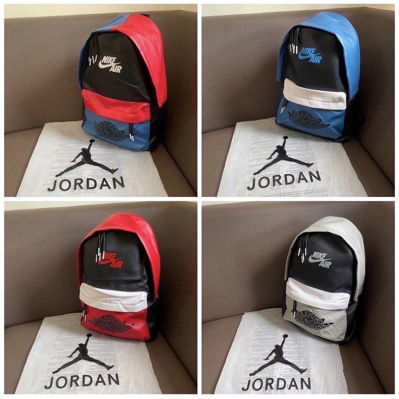 Jual RANSEL JORDAN WINGS LEATHER KULIT / BACKPACK BAGPACK JORDAN WINGS