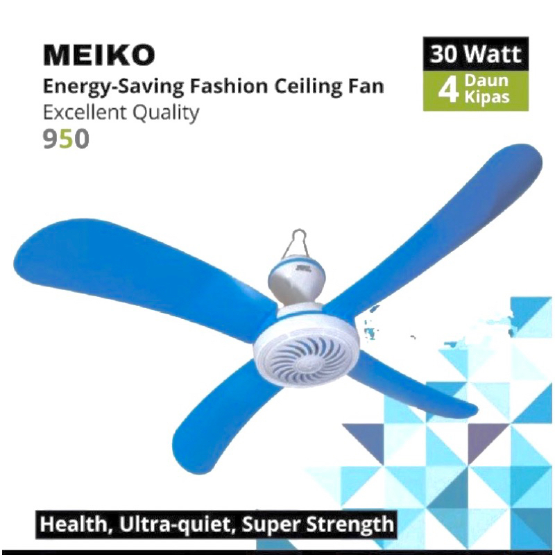 Jual HELI FAN CEILING FAN Kipas Angin Gantung 30w 30watt 30 watt MEIKO ...
