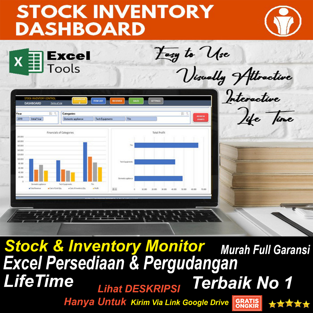 Jual Stock & Inventory Monitor | Excel Persediaan & Pergudangan ...