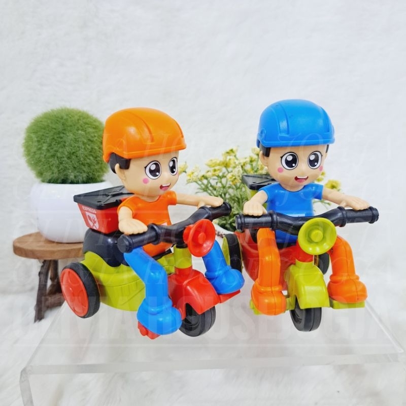 Jual Motor Mainan Anak Delivery Man Mainan Sepeda Roda 3 | Shopee Indonesia