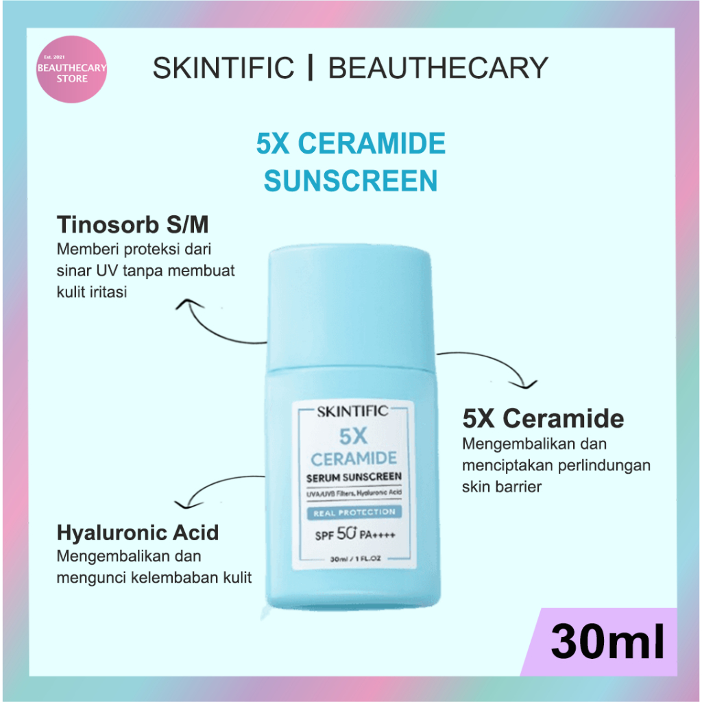 Jual BEAUTHECARY - SKINTIFIC 5X Ceramide UV Sunscreen Sunblock Serum ...