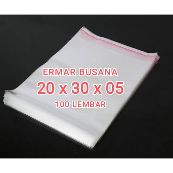 Jual Plastik Opp Baju Tebal 05 Ukuran 20x30 Plastik Opp Packing 20 X 30 Seal Lem Isi 100 1546