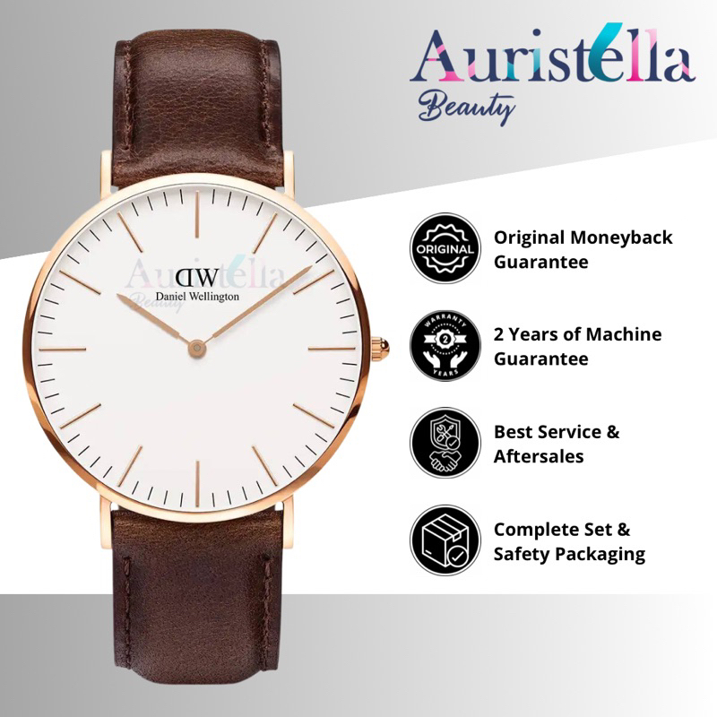 Jual JAM TANGAN DANIEL WELLINGTON CLASSIC BRISTOL WHITE ROSE GOLD 40MM DW ORIGINAL Shopee Indonesia