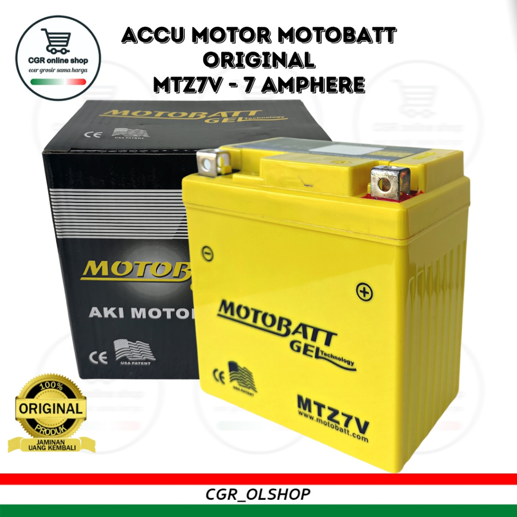 Jual Aki MOTOBATT Gel Mtz7V 7Ah Aki Kering Nmax Aerox 2015 - 2019 Lexi