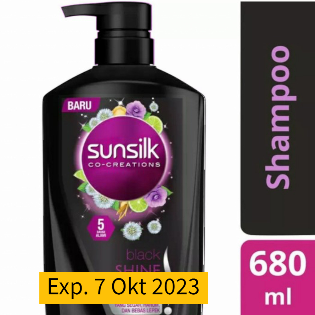 Jual Sunsilk Shampoo pump 650ml 650 ml / Black Shine Hitam Berkilau ...
