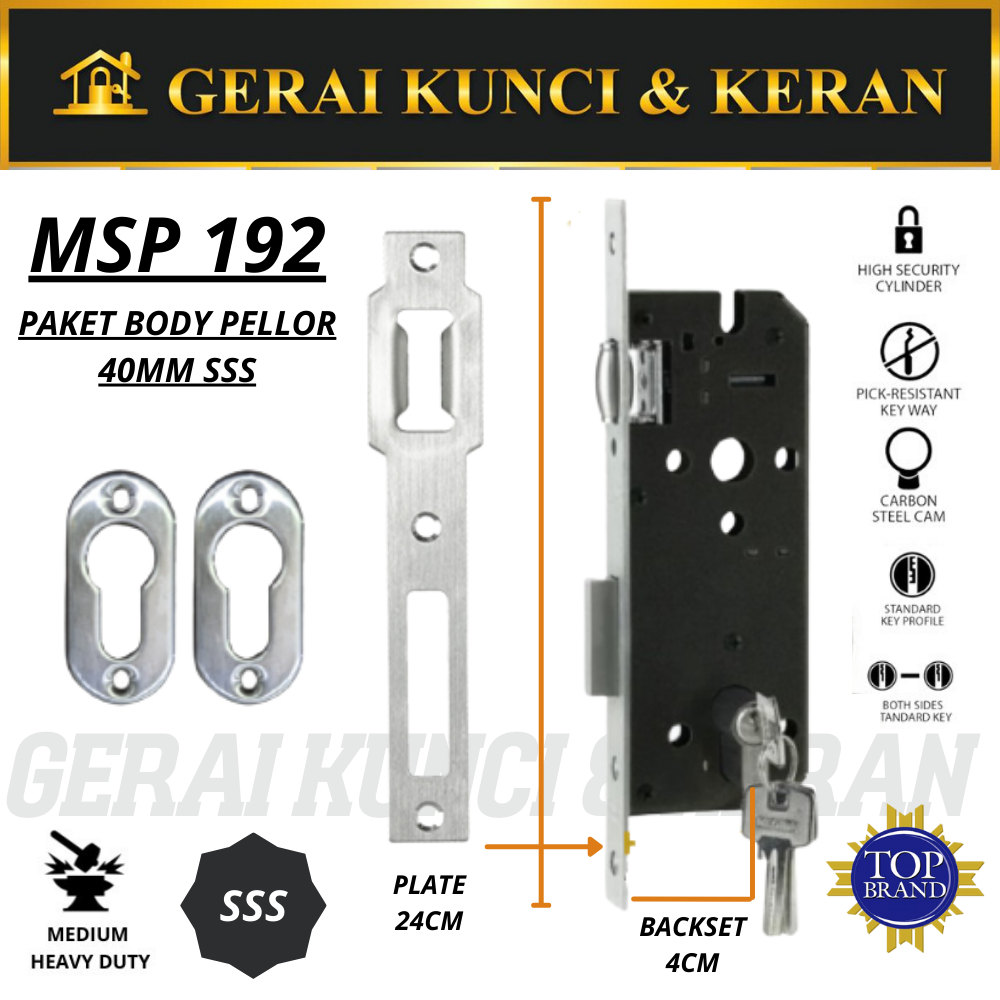 Jual Paloma Msp Mm Cylinder Body Lockcase Kunci Pintu Pelor