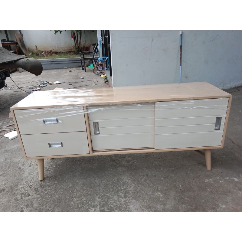 Jual Buffet Rak TV Minimalis Retro Cat Duco | Shopee Indonesia