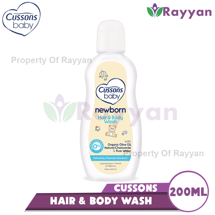 Cussons Baby Hair Body Wash NEWBORN Milk Bath Mild Gentle 200ml  Sabun Cair Sabun Mandi Bayi Baru Lahir
