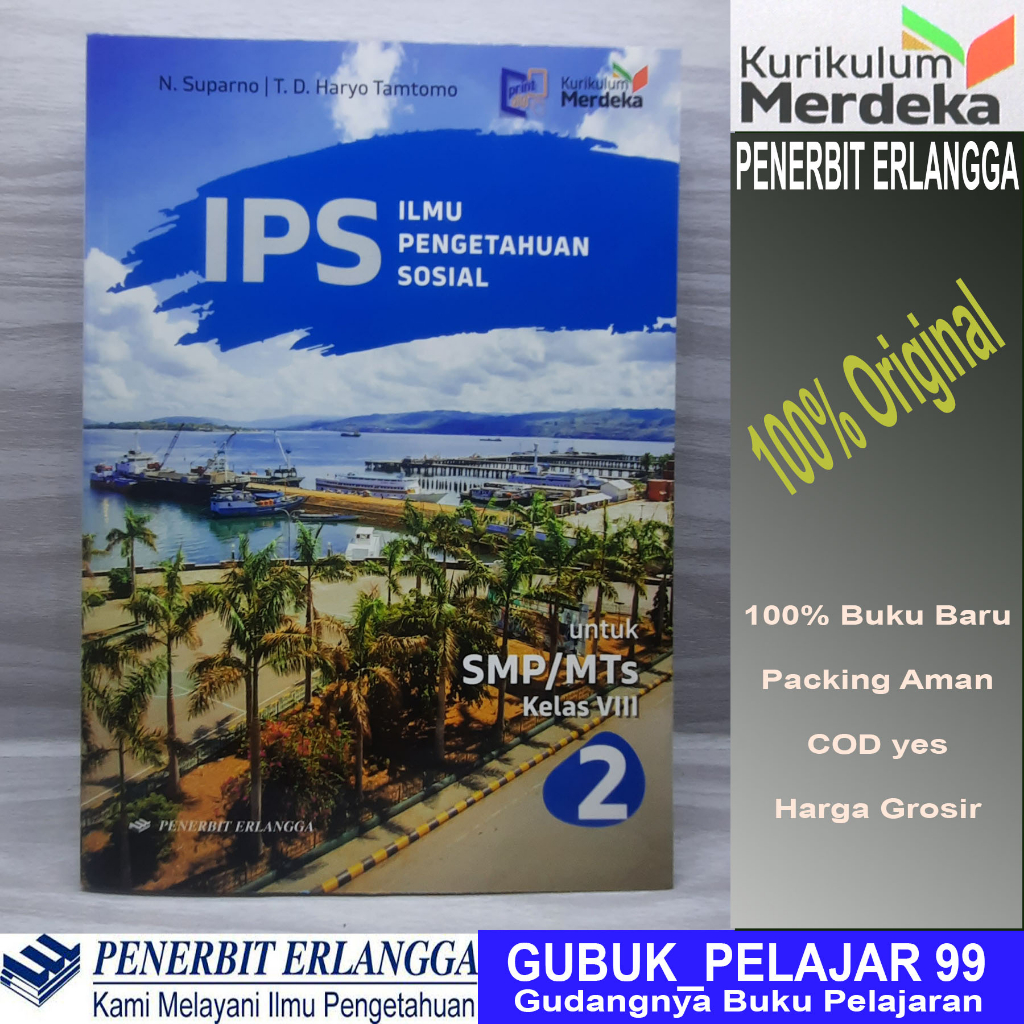 Jual Ilmu Pengetahuan Sosial Ips 2 Kelas 8 Viii Smp Mts Erlangga