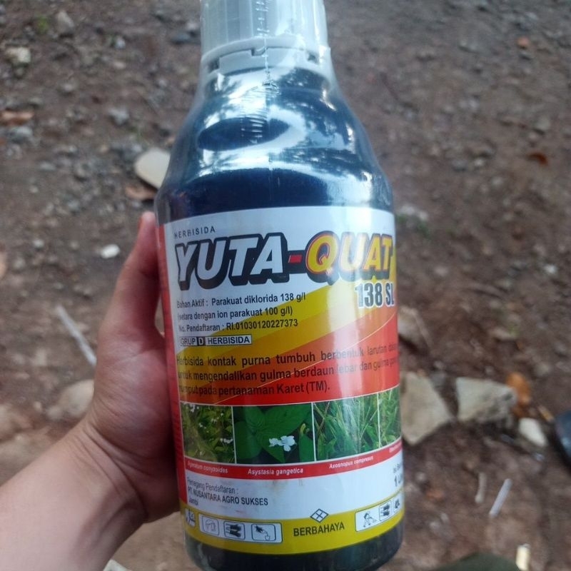 Jual HERBISIDA YUTA-QUAT 138 SL 1 LITER HERBISIDA PARAKUAT RACUN KONTAK ...