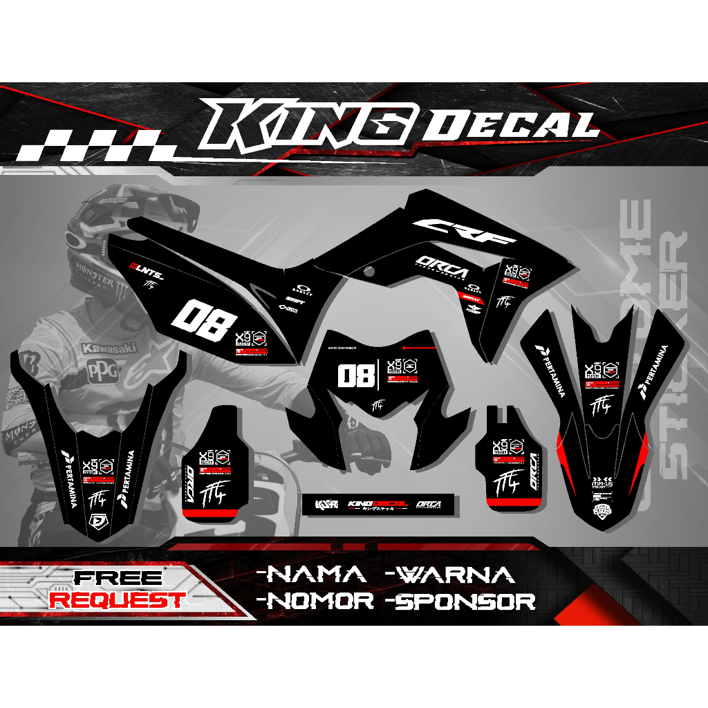 Jual Decal Crf L Free Custome Design Stiker Crf L Full Body