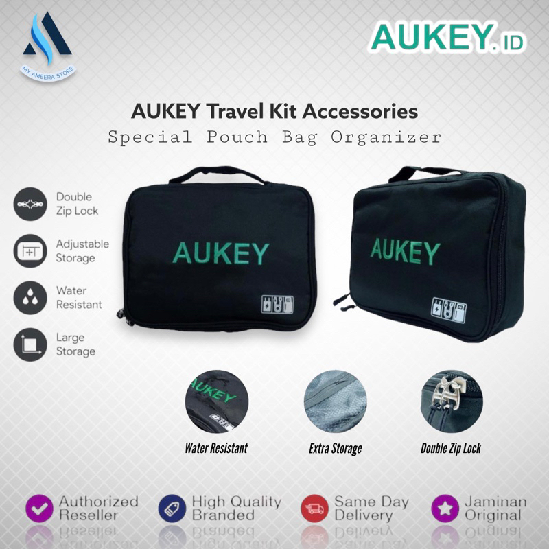 Jual Aukey Travel Kit Accessories Organizer Pouch Bag Tas Aksesoris