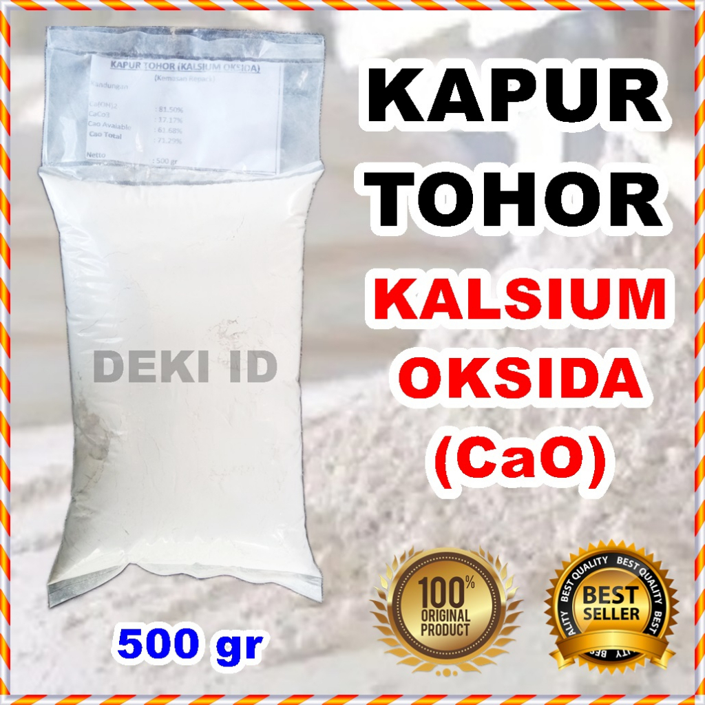 Jual Kapur Tohor Gr Padam Serbuk Kalsium Oksida Cao Shopee Indonesia