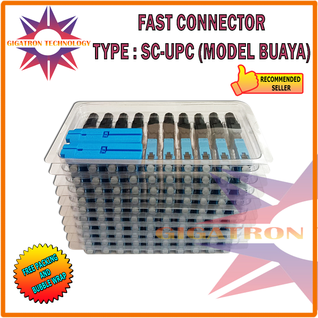Jual 1Box/100Pcs Fast Connector SC UPC Buaya / Fiber Optik FTTH Fast ...